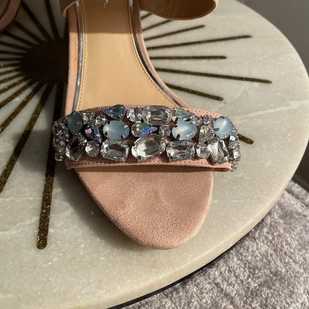 Dressy jeweled sandal heels size 9 1/2 - Picture 2 of 3
